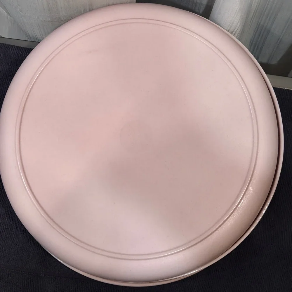 Gibson Home Candy Skies Wheat Straw Melamine Dinner Plates Set/7 Round 10.5 in